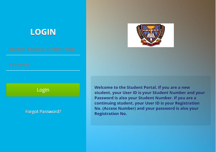ARIMS Students Portal Login Page