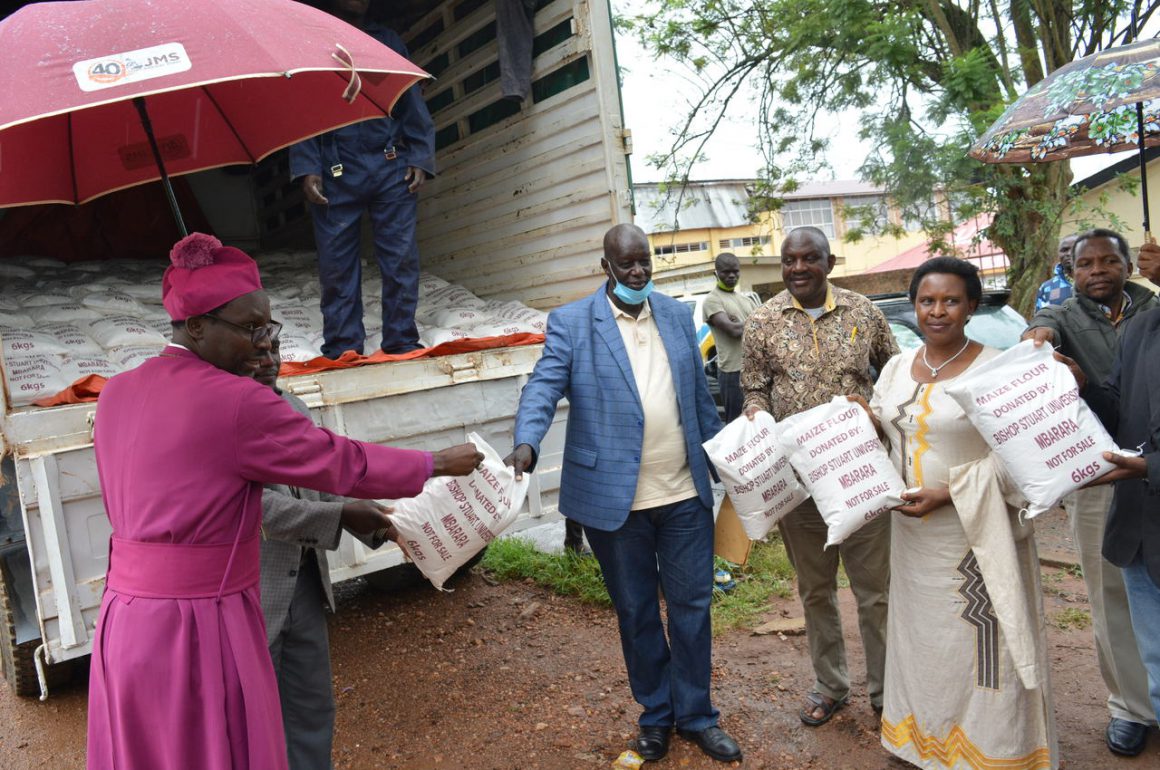 BSU donates 5 tons of maize flour to Mbarara district Covid-19 task force