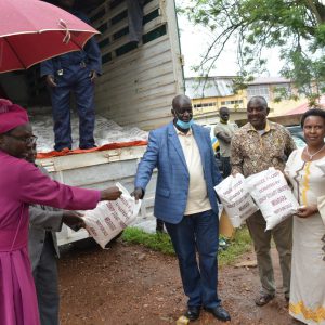 BSU donates 5 tons of maize flour to Mbarara district Covid-19 task force