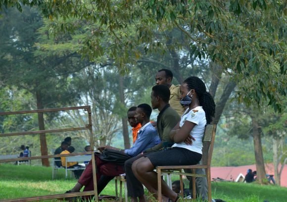Students in a-discussion group