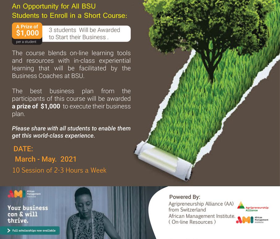 Call for applications: Entrepreneurship in Agribusiness course for all students