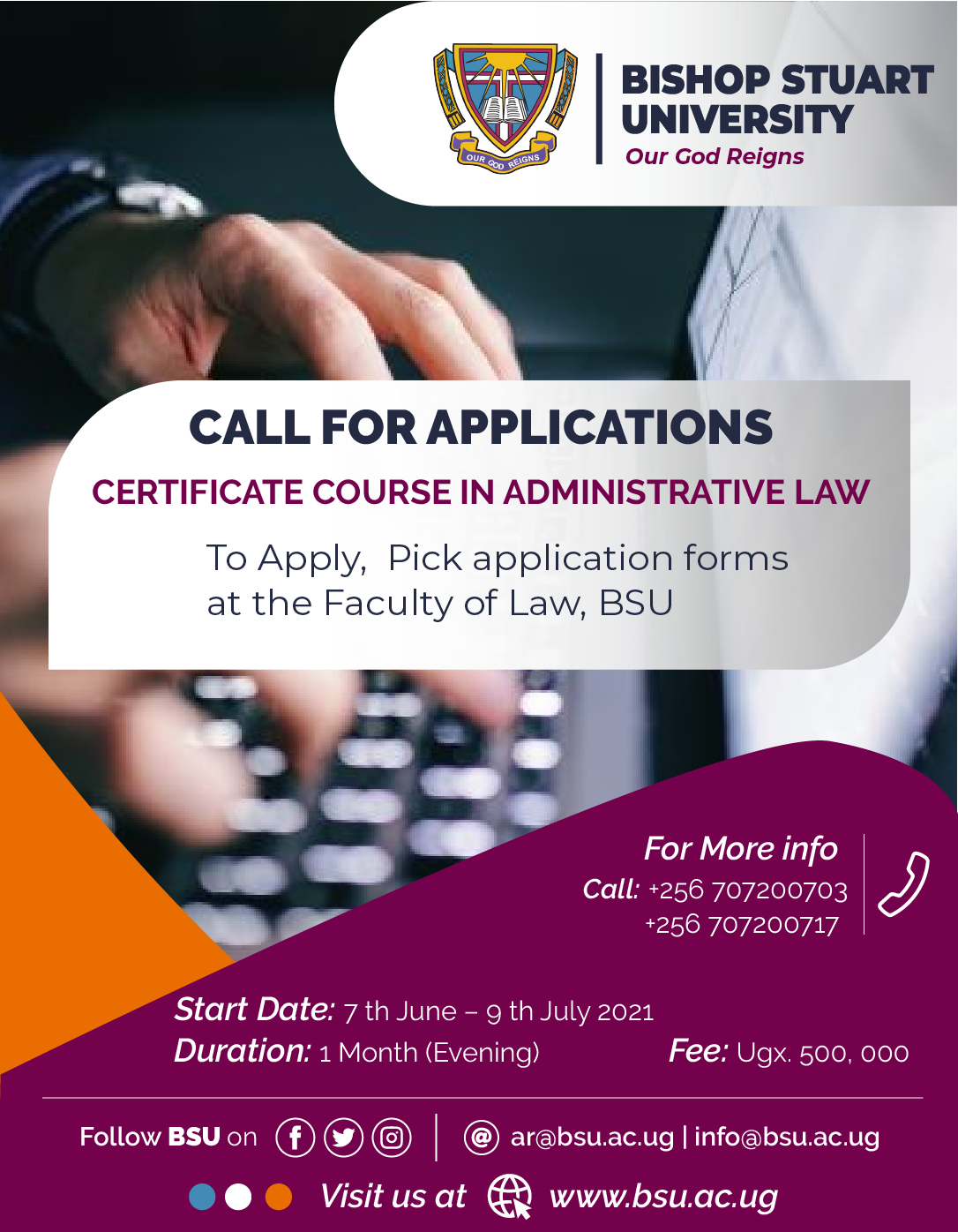 Call for application Administrative Law course