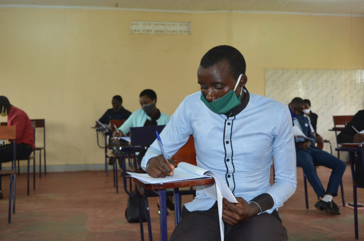 Student doing Law Pre-Entry exam-2020
