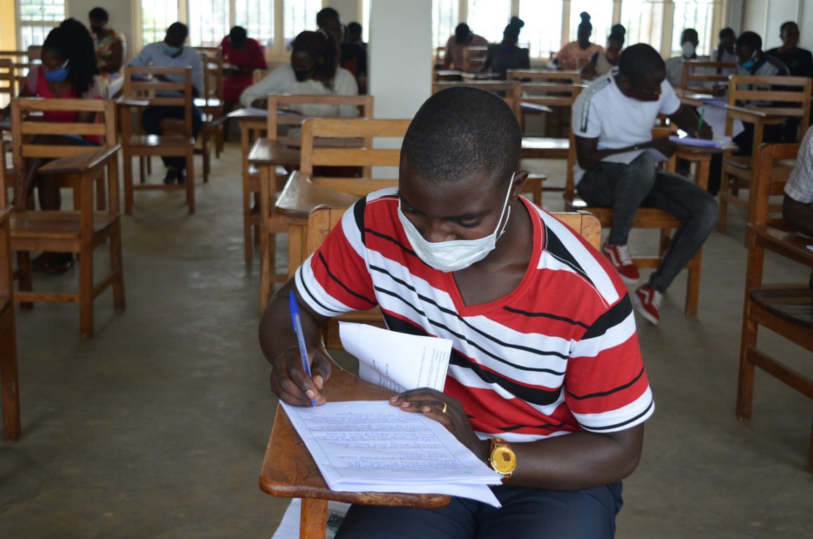 Student sitting for his End of Semester Examination