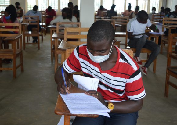 Student sitting for his End of Semester Examination