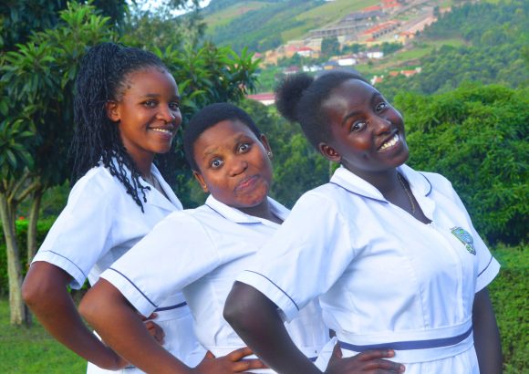 Call for applications- Outdoor Photo: Nursing students pose for a photo 01 June 2021
