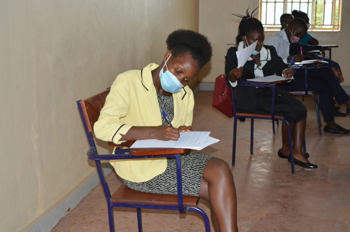 LLB applicant doing her Pre-Entry examination 11th Oct 2021