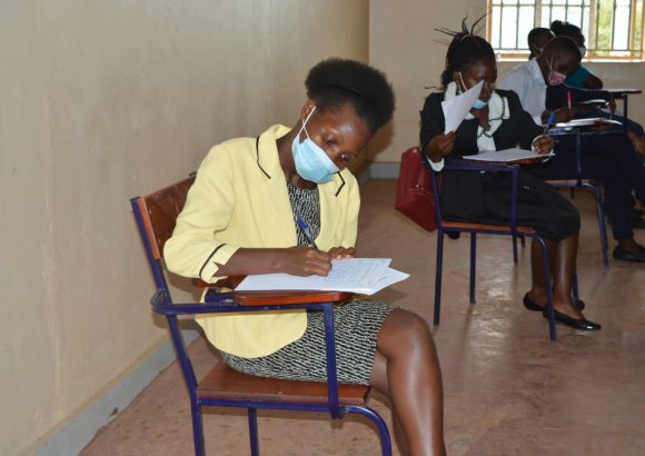 LLB applicant doing her Pre-Entry examination 11th Oct 2021