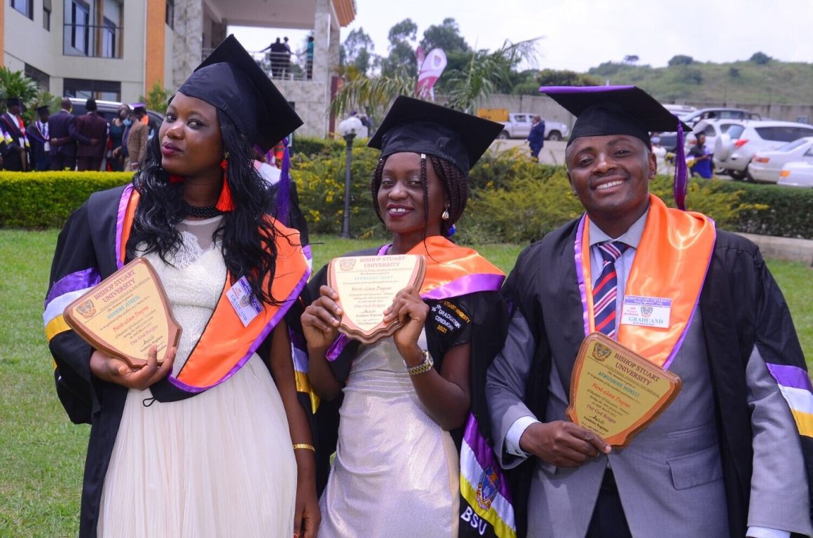 Some first class graduands at the 16th Graduation ceremony held on Friday 26th March 2021