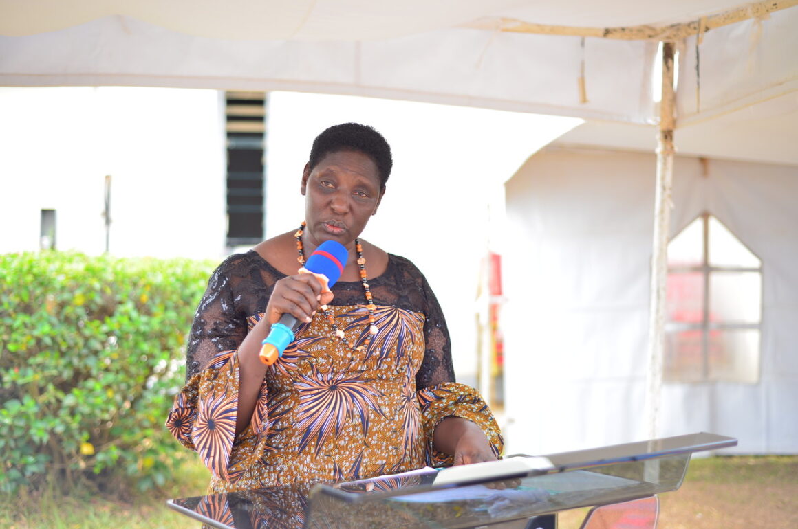 The VC, Prof. Maud Kamatenesi Mugisha delivers her speech during the opening of the 7th BSU Week and confirmation service 31st July 2022