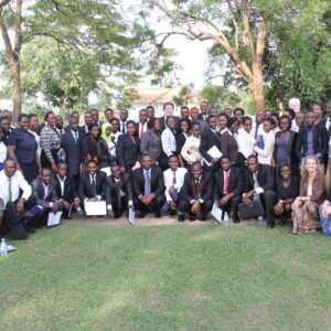 Faculty of Law staff and Students pose for a group photo after one of their workshops