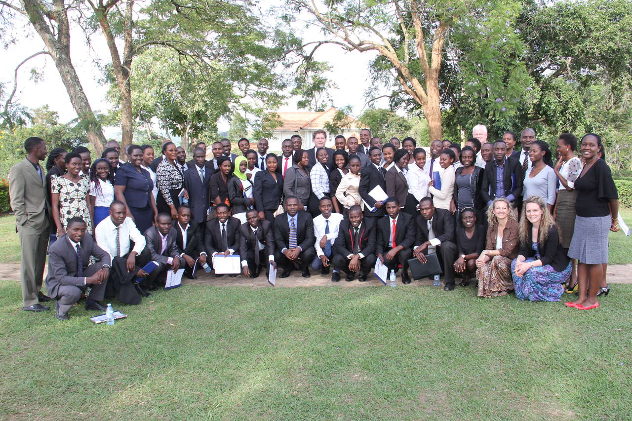 Faculty of Law staff and Students pose for a group photo after one of their workshops
