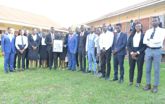 Faculty of Law Bishop Stuart University hosts Counsel Naboth Muhairwe _Group photo_ 27th January 2023