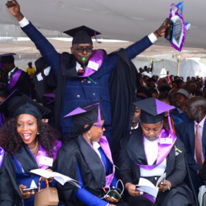 LLB graduand celebrates his degree achievement at the 18th congregation of BSU 2023