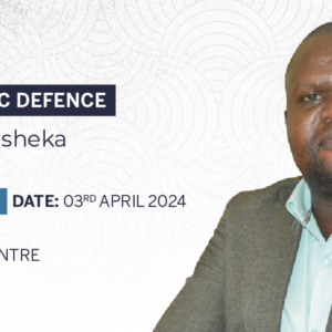 PhD Defense -Mr. Leonard Ninsheka
